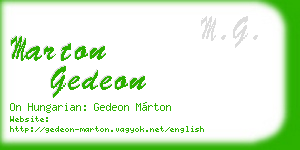 marton gedeon business card