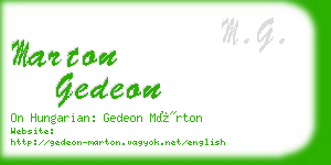 marton gedeon business card